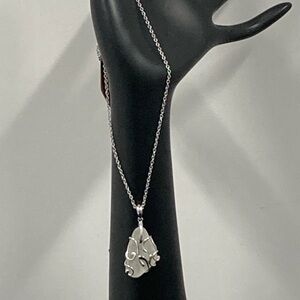 Genuine Sea Glass Necklace 18” Chain. Made with ❤️ see note for origin.